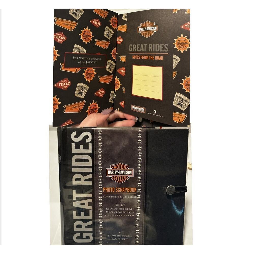 HARLEY-DAVIDSON DELUXE PHOTO SCRAPBOOK ALBUM And GREAT RIDES Notes From Home